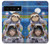 S3915 アライグマの女子 赤ちゃんナマケモノ宇宙飛行士スーツ Raccoon Girl Baby Sloth Astronaut Suit Google Pixel 6 Pro バックケース、フリップケース・カバー