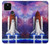 S3913 カラフルな星雲スペースシャトル Colorful Nebula Space Shuttle Google Pixel 5 バックケース、フリップケース・カバー