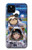 S3915 アライグマの女子 赤ちゃんナマケモノ宇宙飛行士スーツ Raccoon Girl Baby Sloth Astronaut Suit Google Pixel 5 バックケース、フリップケース・カバー