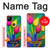 S3926 カラフルなチューリップの油絵 Colorful Tulip Oil Painting Google Pixel 4a バックケース、フリップケース・カバー