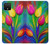 S3926 カラフルなチューリップの油絵 Colorful Tulip Oil Painting Google Pixel 4 バックケース、フリップケース・カバー