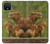 S3917 カピバラの家族 巨大モルモット Capybara Family Giant Guinea Pig Google Pixel 4 XL バックケース、フリップケース・カバー