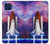 S3913 カラフルな星雲スペースシャトル Colorful Nebula Space Shuttle Motorola One 5G バックケース、フリップケース・カバー
