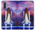 S3913 カラフルな星雲スペースシャトル Colorful Nebula Space Shuttle Motorola One Action (Moto P40 Power) バックケース、フリップケース・カバー