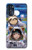 S3915 アライグマの女子 赤ちゃんナマケモノ宇宙飛行士スーツ Raccoon Girl Baby Sloth Astronaut Suit Motorola Moto G 5G (2023) バックケース、フリップケース・カバー