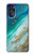 S3920 抽象的なオーシャンブルー色混合エメラルド Abstract Ocean Blue Color Mixed Emerald Motorola Moto G 5G (2023) バックケース、フリップケース・カバー