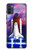 S3913 カラフルな星雲スペースシャトル Colorful Nebula Space Shuttle Motorola Moto G50 バックケース、フリップケース・カバー