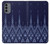 S3950 テキスタイル タイ ブルー パターン Textile Thai Blue Pattern Motorola Moto G31 バックケース、フリップケース・カバー