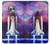 S3913 カラフルな星雲スペースシャトル Colorful Nebula Space Shuttle Motorola Moto X4 バックケース、フリップケース・カバー