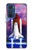 S3913 カラフルな星雲スペースシャトル Colorful Nebula Space Shuttle Motorola Edge 30 バックケース、フリップケース・カバー