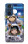 S3915 アライグマの女子 赤ちゃんナマケモノ宇宙飛行士スーツ Raccoon Girl Baby Sloth Astronaut Suit Motorola Edge 30 バックケース、フリップケース・カバー