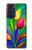 S3926 カラフルなチューリップの油絵 Colorful Tulip Oil Painting Motorola Edge 30 Pro バックケース、フリップケース・カバー