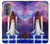 S3913 カラフルな星雲スペースシャトル Colorful Nebula Space Shuttle Motorola Edge (2022) バックケース、フリップケース・カバー