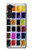 S3956 水彩パレットボックスグラフィック Watercolor Palette Box Graphic Motorola Edge バックケース、フリップケース・カバー