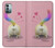 S3923 猫のお尻の虹のしっぽ Cat Bottom Rainbow Tail Nokia G11, G21 バックケース、フリップケース・カバー