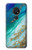 S3920 抽象的なオーシャンブルー色混合エメラルド Abstract Ocean Blue Color Mixed Emerald Nokia 7.2 バックケース、フリップケース・カバー