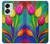 S3926 カラフルなチューリップの油絵 Colorful Tulip Oil Painting OnePlus Nord 2T バックケース、フリップケース・カバー