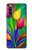 S3926 カラフルなチューリップの油絵 Colorful Tulip Oil Painting Sony Xperia 10 IV バックケース、フリップケース・カバー