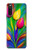 S3926 カラフルなチューリップの油絵 Colorful Tulip Oil Painting Sony Xperia 10 III バックケース、フリップケース・カバー