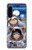 S3915 アライグマの女子 赤ちゃんナマケモノ宇宙飛行士スーツ Raccoon Girl Baby Sloth Astronaut Suit Sony Xperia 5 IV バックケース、フリップケース・カバー