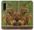 S3917 カピバラの家族 巨大モルモット Capybara Family Giant Guinea Pig Sony Xperia 5 III バックケース、フリップケース・カバー