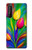 S3926 カラフルなチューリップの油絵 Colorful Tulip Oil Painting Sony Xperia 1 II バックケース、フリップケース・カバー