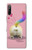 S3923 猫のお尻の虹のしっぽ Cat Bottom Rainbow Tail Sony Xperia L4 バックケース、フリップケース・カバー