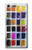 S3956 水彩パレットボックスグラフィック Watercolor Palette Box Graphic Sony Xperia XZ Premium バックケース、フリップケース・カバー