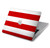 S2364 赤と白のストライプ Red and White Striped MacBook Air 15″ (2023,2024,2025) - A2941, A3114, A3241 ケース・カバー