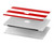 S2364 赤と白のストライプ Red and White Striped MacBook Air 15″ (2023,2024,2025) - A2941, A3114, A3241 ケース・カバー