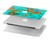 S2688 アクアターコイズ宝石グラフィックプリント Aqua Copper Turquoise Gemstone Graphic Printed MacBook Air 15″ (2023,2024,2025) - A2941, A3114, A3241 ケース・カバー