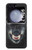 S2823 ブラックウルフ Black Wolf Blue Eyes Face Samsung Galaxy Z Flip 5 バックケース、フリップケース・カバー