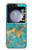 S2906 アクアターコイズ宝石グラフィックプリント Aqua Turquoise Stone Samsung Galaxy Z Flip 5 バックケース、フリップケース・カバー