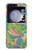 S3273 フラワーラインアートパターン Flower Line Art Pattern Samsung Galaxy Z Flip 5 バックケース、フリップケース・カバー
