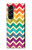S2362 カラフルなシェブロンジグザグパターン Rainbow Colorful Shavron Zig Zag Pattern Samsung Galaxy Z Fold 5 バックケース、フリップケース・カバー