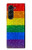 S2683 レインボーフラッグ プライド旗 Rainbow LGBT Pride Flag Samsung Galaxy Z Fold 5 バックケース、フリップケース・カバー