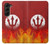 S2803 火災レッドデビル槍シンボル Fire Red Devil Spear Symbol Samsung Galaxy Z Fold 5 バックケース、フリップケース・カバー