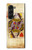S2833 ポーカーカード ハートの女王 Poker Card Queen Hearts Samsung Galaxy Z Fold 5 バックケース、フリップケース・カバー