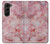 S2843 ピンクマーブル Pink Marble Texture Samsung Galaxy Z Fold 5 バックケース、フリップケース・カバー