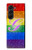 S2899 レインボーLGBTゲイプライド旗 Rainbow LGBT Gay Pride Flag Samsung Galaxy Z Fold 5 バックケース、フリップケース・カバー