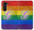 S2899 レインボーLGBTゲイプライド旗 Rainbow LGBT Gay Pride Flag Samsung Galaxy Z Fold 5 バックケース、フリップケース・カバー
