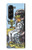 S3067 タロットカード カップの女王 Tarot Card Queen of Cups Samsung Galaxy Z Fold 5 バックケース、フリップケース・カバー