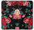S3112 黒バラ パターン Rose Floral Pattern Black Samsung Galaxy Z Fold 5 バックケース、フリップケース・カバー