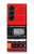 S3204 レッドカセットレコーダーグラフィック Red Cassette Recorder Graphic Samsung Galaxy Z Fold 5 バックケース、フリップケース・カバー