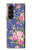 S3265 ヴィンテージ花柄 Vintage Flower Pattern Samsung Galaxy Z Fold 5 バックケース、フリップケース・カバー