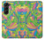S3273 フラワーラインアートパターン Flower Line Art Pattern Samsung Galaxy Z Fold 5 バックケース、フリップケース・カバー