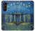 S3336 ヴァン・ゴッホローソンの星空 Van Gogh Starry Night Over the Rhone Samsung Galaxy Z Fold 5 バックケース、フリップケース・カバー