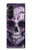 S3582 紫の頭蓋骨 Purple Sugar Skull Samsung Galaxy Z Fold 5 バックケース、フリップケース・カバー