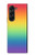 S3698 LGBTグラデーションプライドフラグ LGBT Gradient Pride Flag Samsung Galaxy Z Fold 5 バックケース、フリップケース・カバー