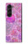 S3710 ピンクのラブハート Pink Love Heart Samsung Galaxy Z Fold 5 バックケース、フリップケース・カバー